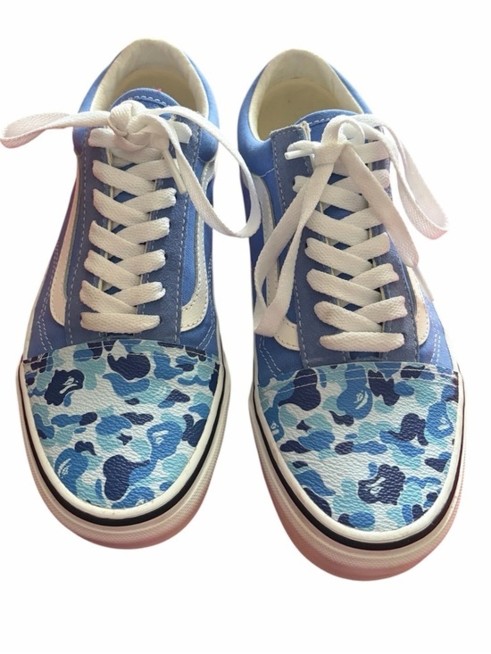 VANS Women’s Casual Sneaker with Blue Camo Size 7